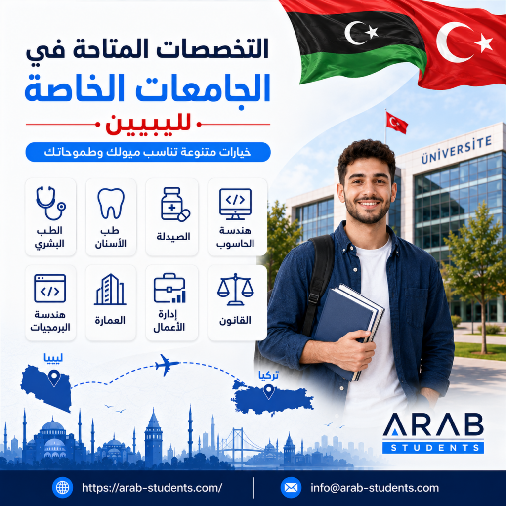 التخصصات المتاحة في الجامعات الخاصة التركية
